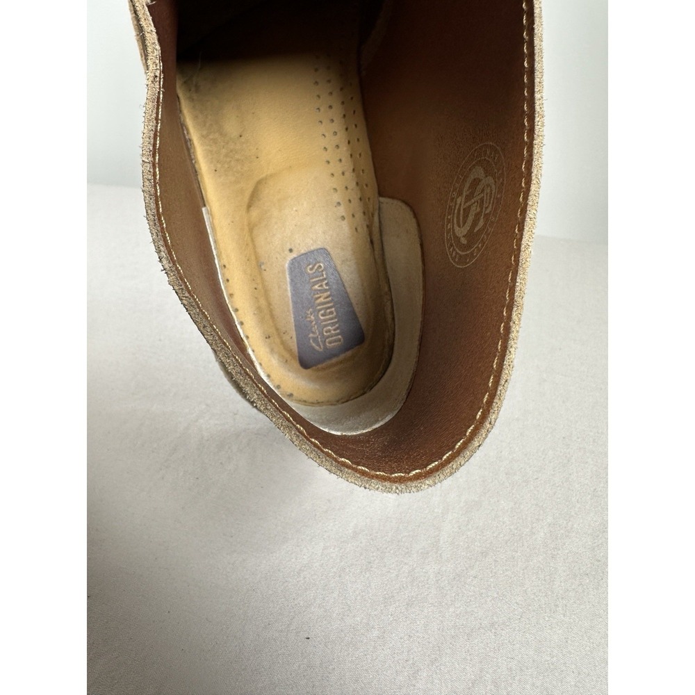 Clarks‎ Originals Mens Desert Boot Sand Suede Chukka Crepe Sole Tan Size 9 - Picture 11 of 12